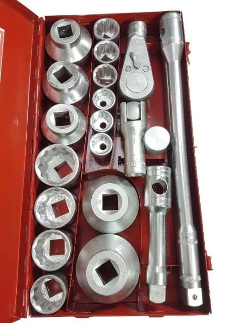 Zestaw kluczy nasadowych nasadki 1" cal 30-80mm Zestaw kluczy nasadowych nasadki 1" cal 30-80mm