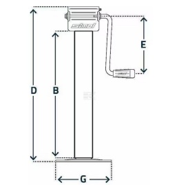 Stopa podporowa z pokrętłem bocznym 80x605 mm Kramp Simol